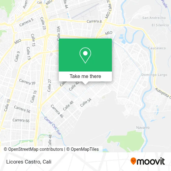Licores Castro map