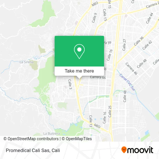 Promedical Cali Sas map