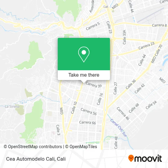 Cea Automodelo Cali map