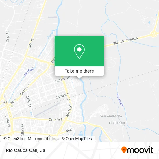 Rio Cauca Cali map