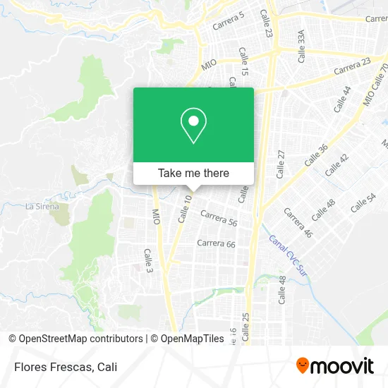 Flores Frescas map