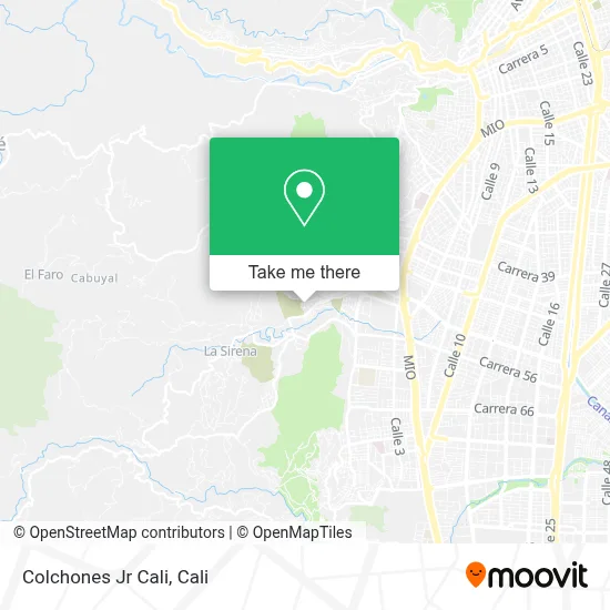 Colchones Jr Cali map