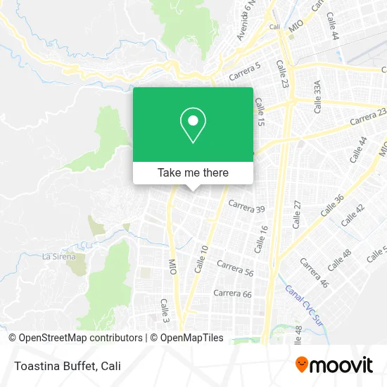 Toastina Buffet map