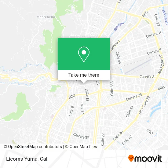 Licores Yuma map