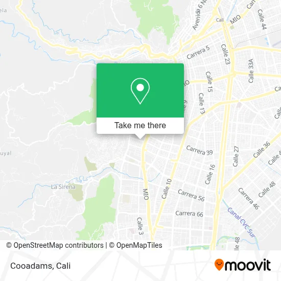 Cooadams map