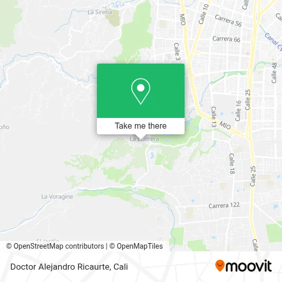 Doctor Alejandro Ricaurte map