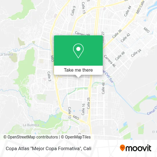 Copa Atlas  "Mejor Copa Formativa" map
