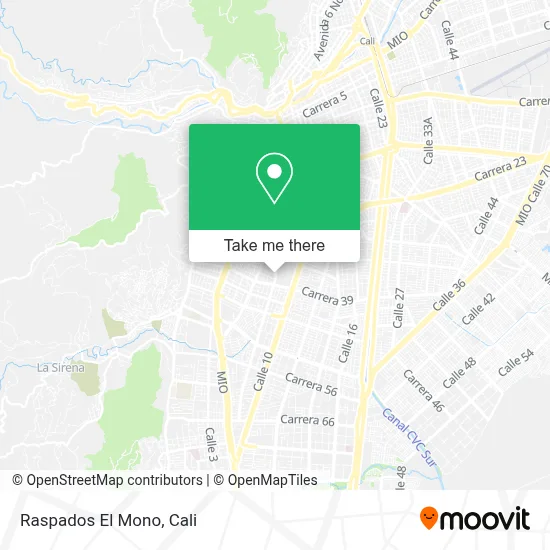 Raspados El Mono map
