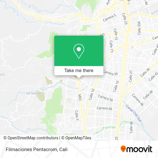 Filmaciones Pentacrom map