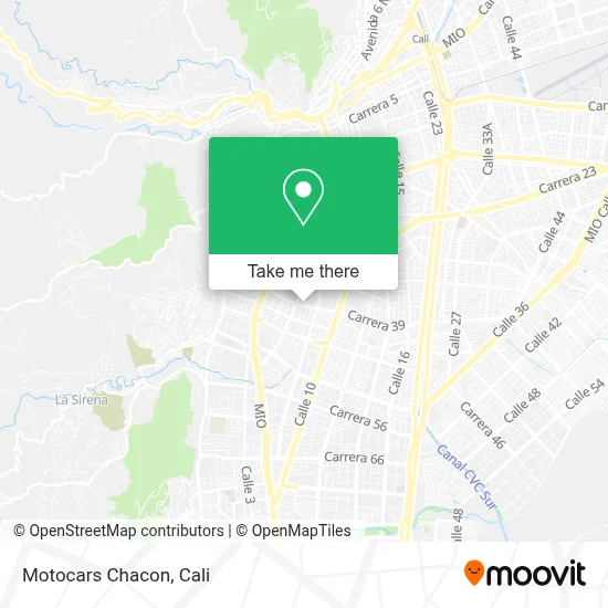 Motocars Chacon map