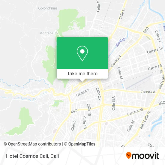 Hotel Cosmos Cali map
