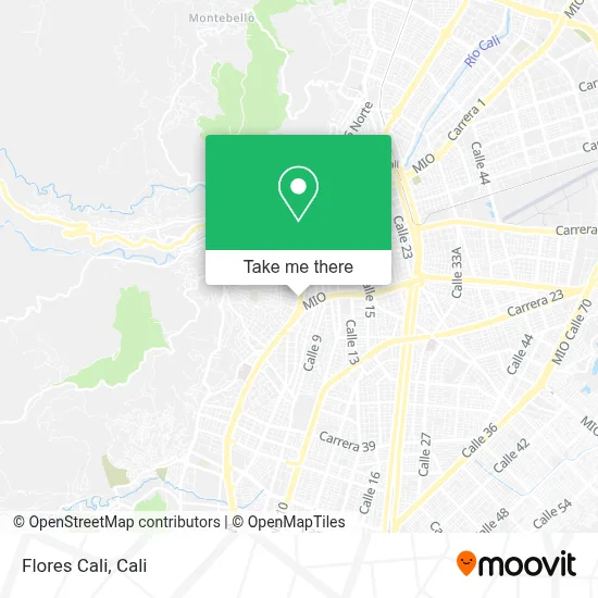 Flores Cali map