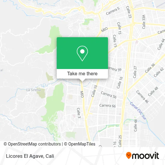 Licores El Agave map