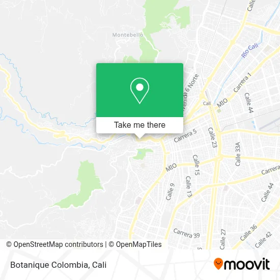 Botanique Colombia map