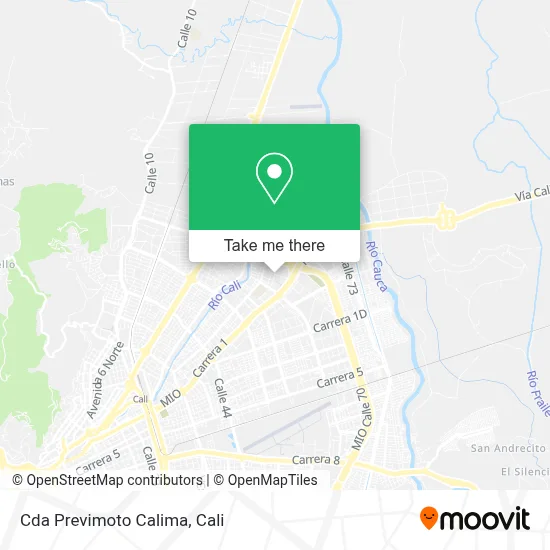 Cda Previmoto Calima map
