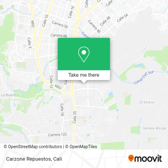 Carzone Repuestos map
