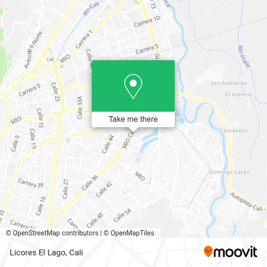Licores El Lago map