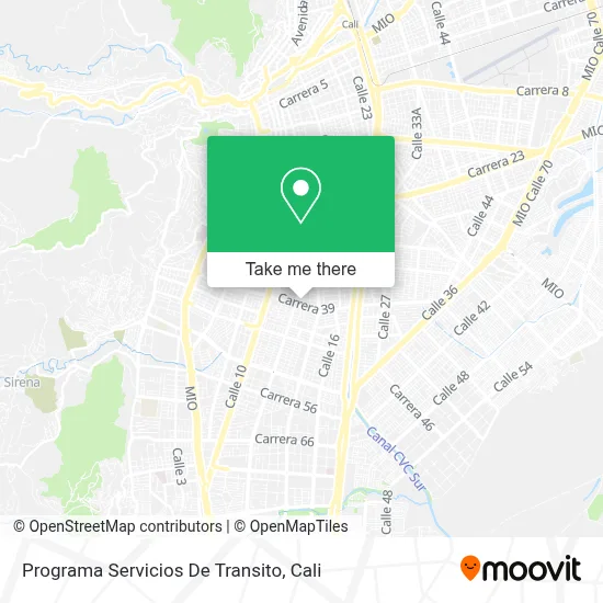 Programa Servicios De Transito map