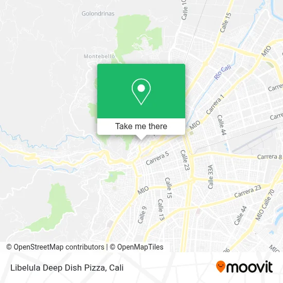 Libelula Deep Dish Pizza map