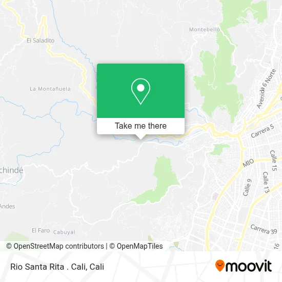 Rio Santa Rita . Cali map