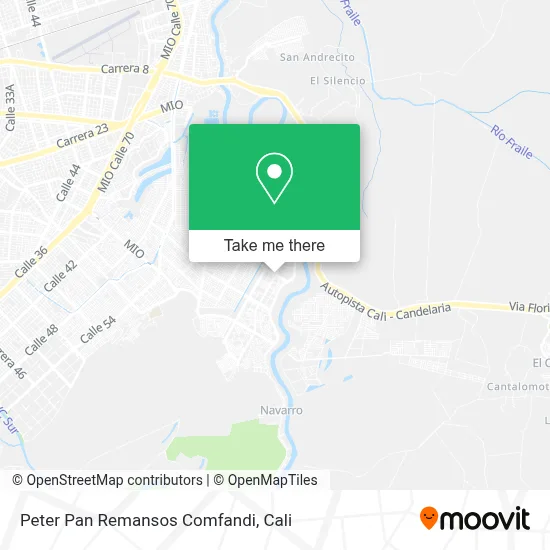 Peter Pan Remansos Comfandi map