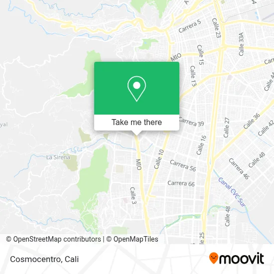 Cosmocentro map