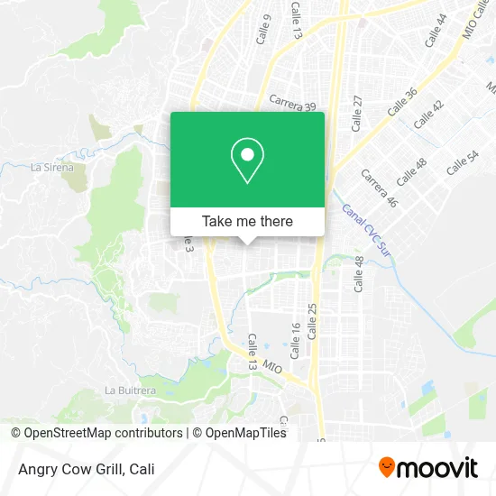 Angry Cow Grill map