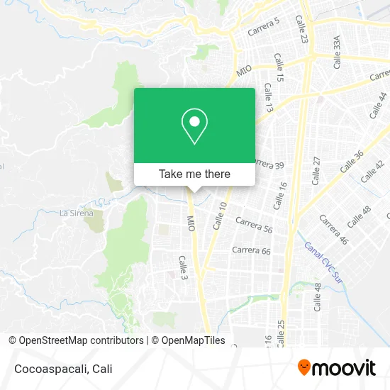 Cocoaspacali map