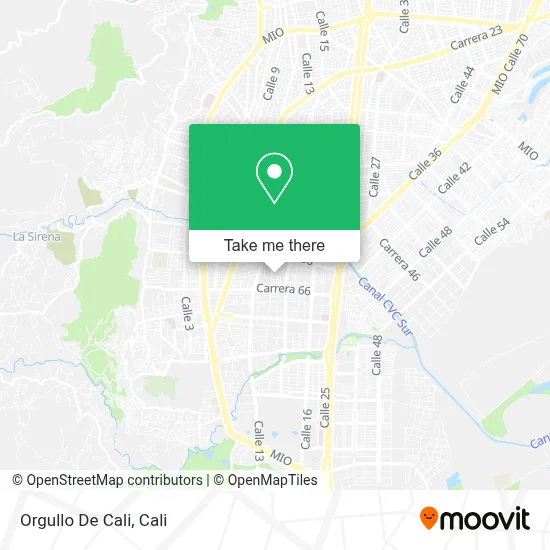 Orgullo De Cali map