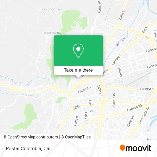 Postal Colombia map