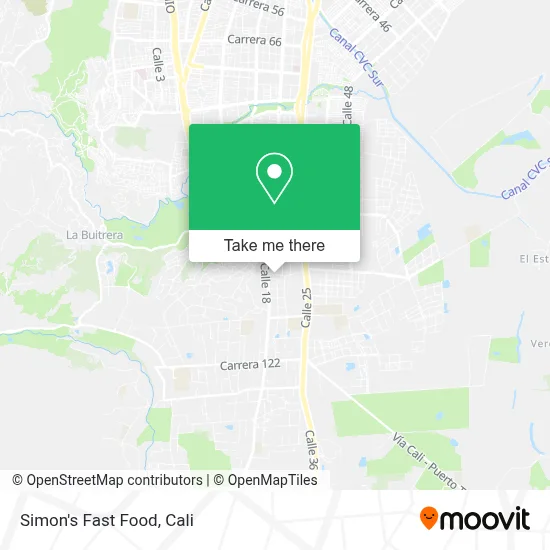 Simon's Fast Food map