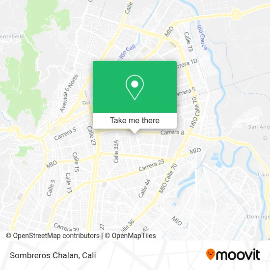 Sombreros Chalan map
