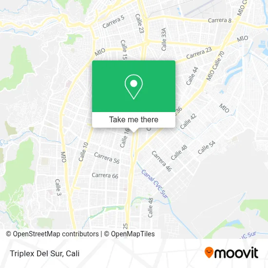 Triplex Del Sur map