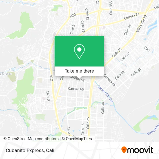 Cubanito Express map