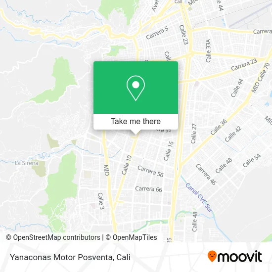 Yanaconas Motor Posventa map