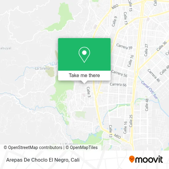 Arepas De Choclo El Negro map
