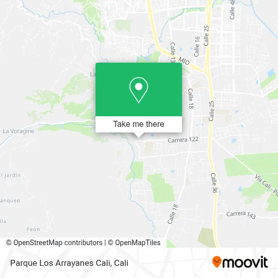 Parque Los Arrayanes Cali map