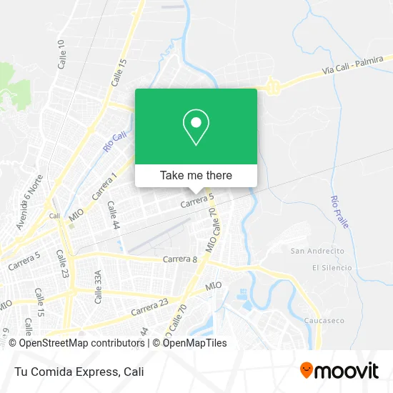Tu Comida Express map