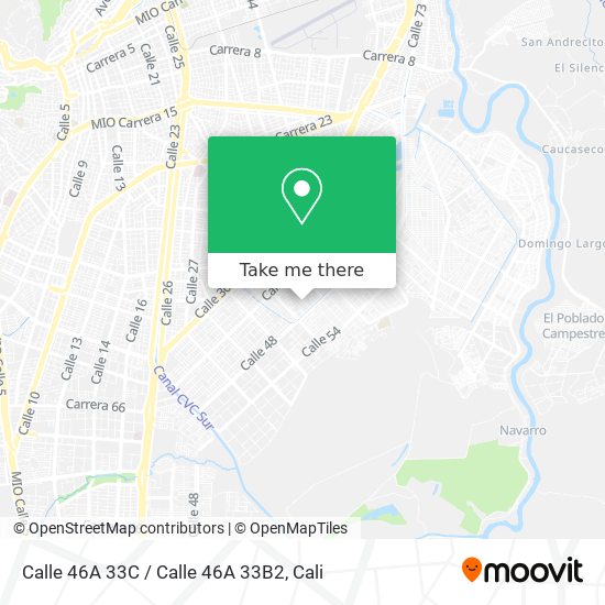 Mapa de Calle 46A 33C / Calle 46A 33B2