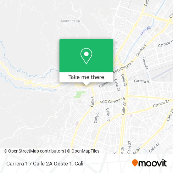 Mapa de Carrera 1 / Calle 2A Oeste 1