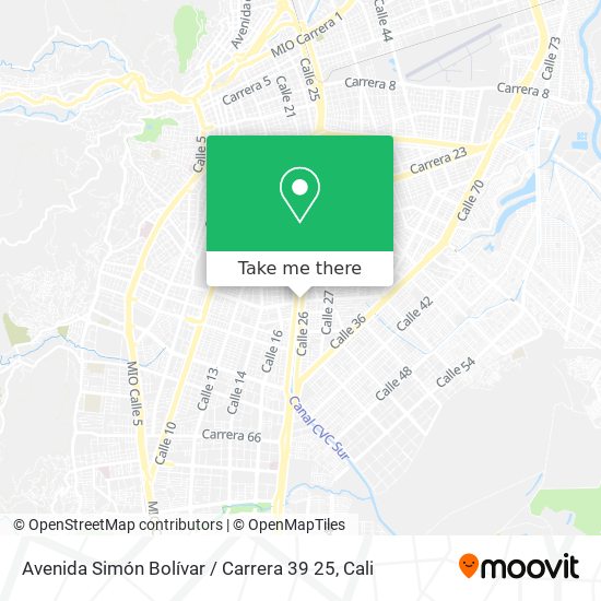 Mapa de Avenida Simón Bolívar / Carrera 39 25