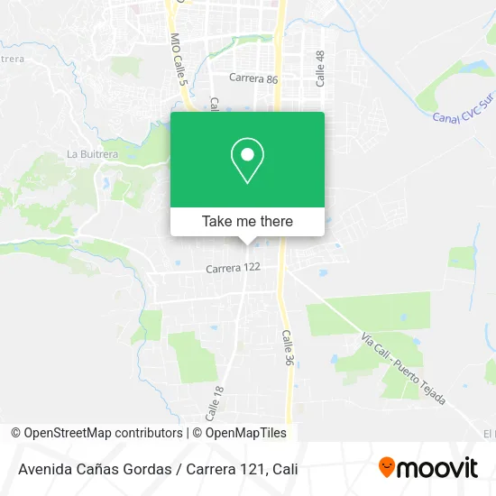 Mapa de Avenida Cañas Gordas / Carrera 121