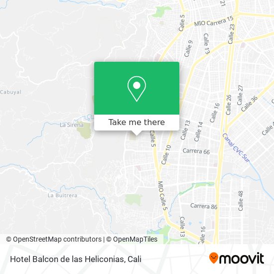 Mapa de Hotel Balcon de las Heliconias