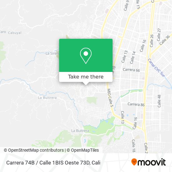 Carrera 74B / Calle 1BIS Oeste 73D map