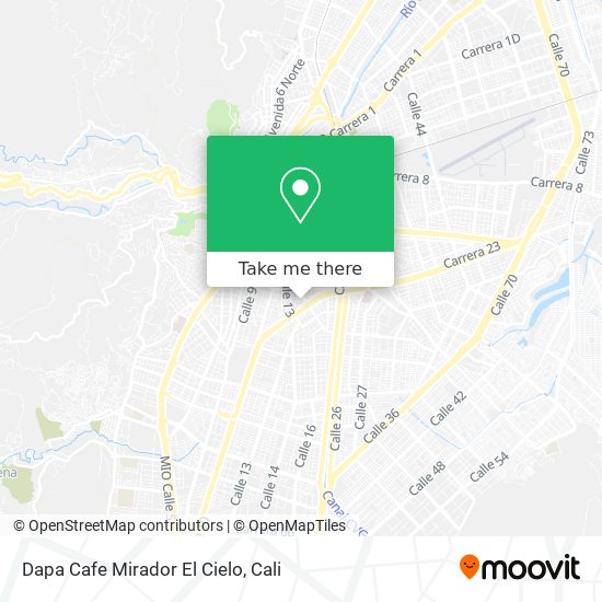Mapa de Dapa Cafe Mirador El Cielo