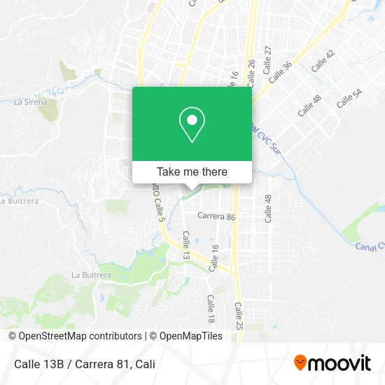 Calle 13B / Carrera 81 map