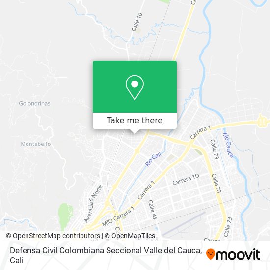 Defensa Civil Colombiana Seccional Valle del Cauca map