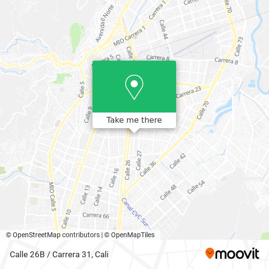 Mapa de Calle 26B / Carrera 31