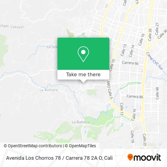 Avenida Los Chorros 78 / Carrera 78 2A O map
