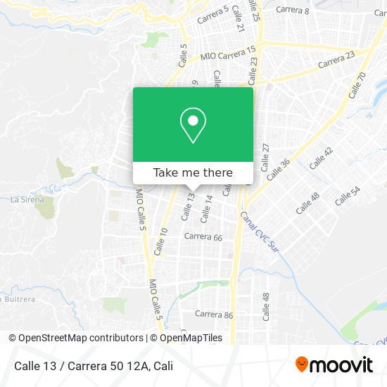 Mapa de Calle 13 / Carrera 50 12A